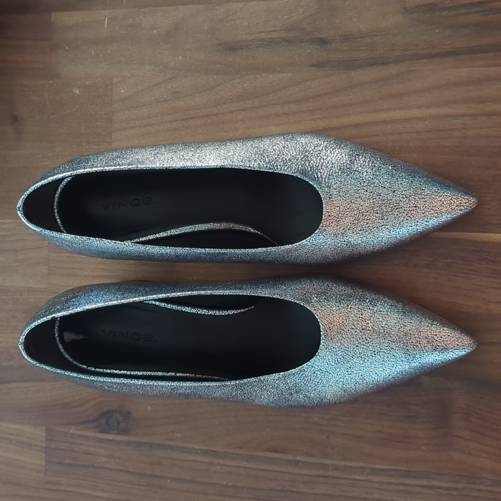 VINCE Rafe pointy toe block heel pumps